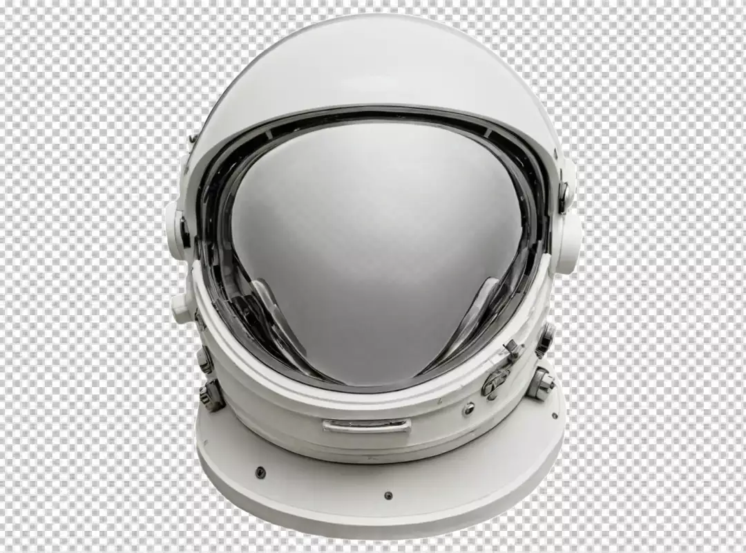Sleek White Astronaut Helmet with Reflective Visor for Space Exploration