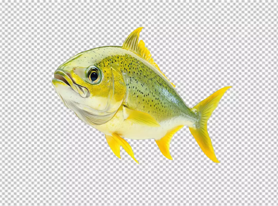 Vibrant Yellow Spotted Fish PNG for Aquatic Design Projects