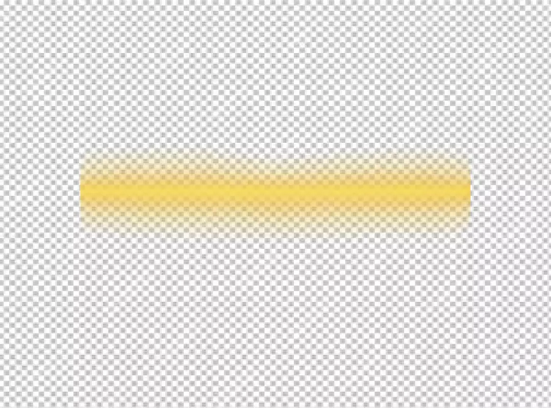 Horizontal Yellow Glowing Light Streak on White Background Abstract Effect