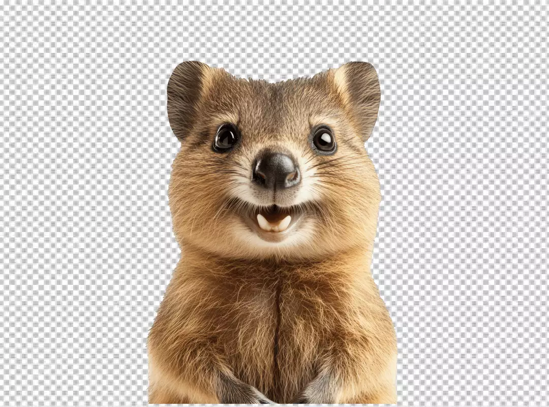 Adorable Smiling Quokka Looking at Camera for Joyful Designs