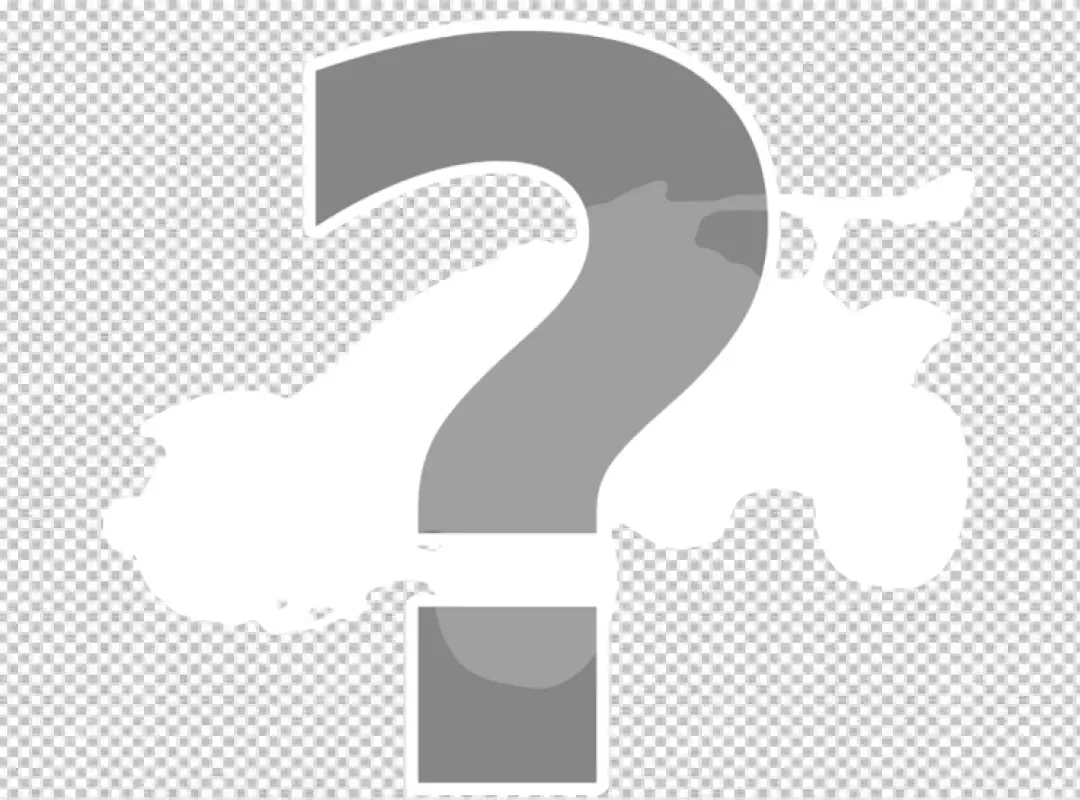 Abstract Motorcycle Silhouette with Question Mark Symbolizing Unknown Vehicle Type
