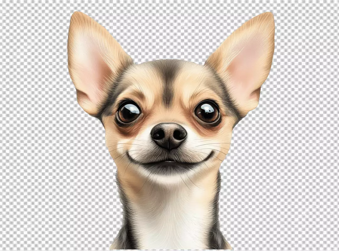 Adorable Smiling Chihuahua Dog PNG for Pet-Themed Designs and Joyful Graphics