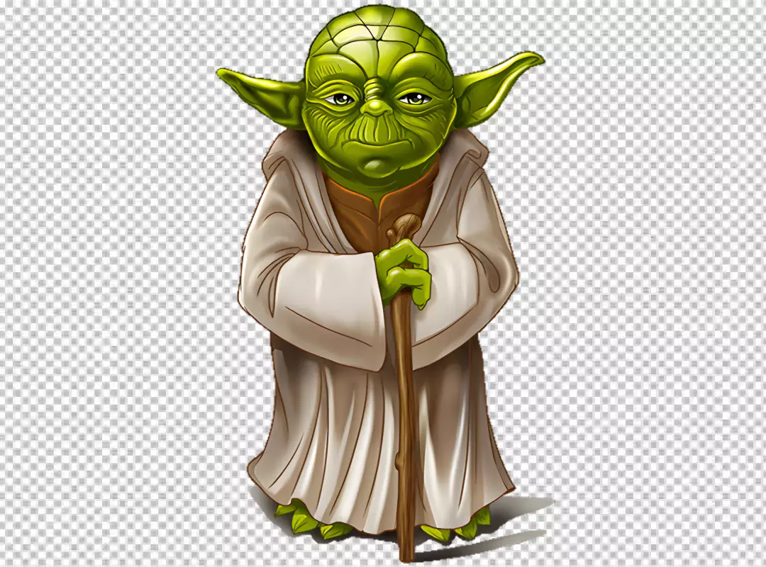 Free Premium PNG Master Yoda Jedi Grandmaster Character Artwork