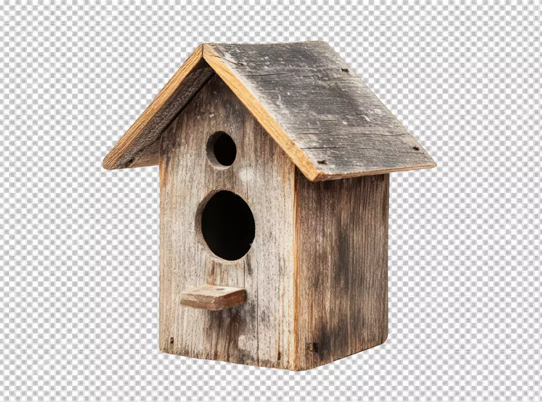 Rustic Wooden Birdhouse PNG for Nature-Themed Designs