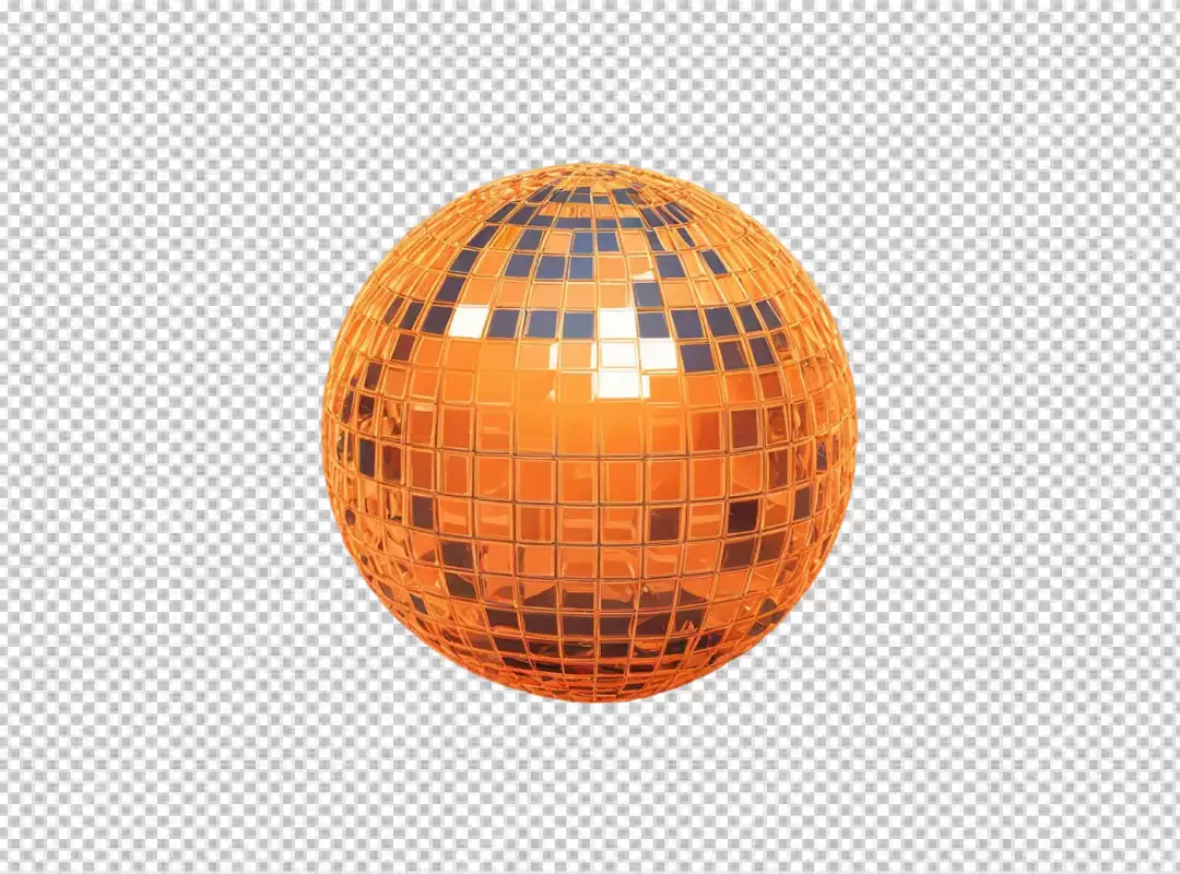 Vibrant Golden Orange Disco Ball for Festive Party Celebrations and Events