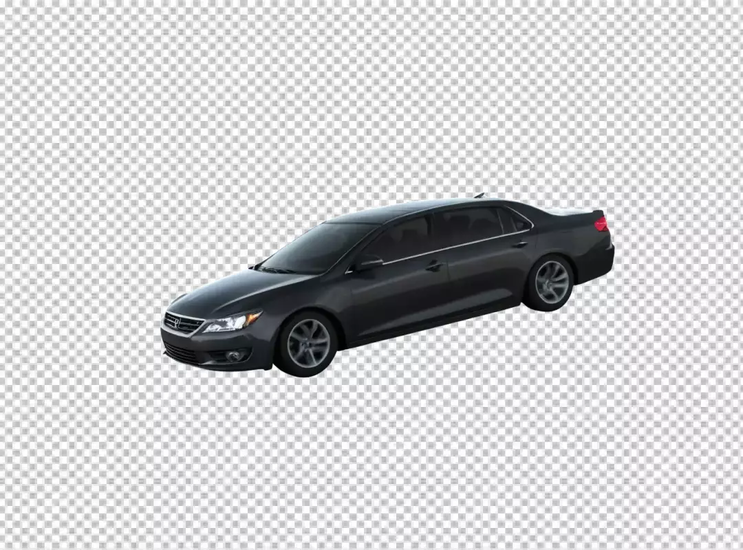 Sleek Dark Gray Sedan Car Isolated on Pristine White Background for Automotive Design