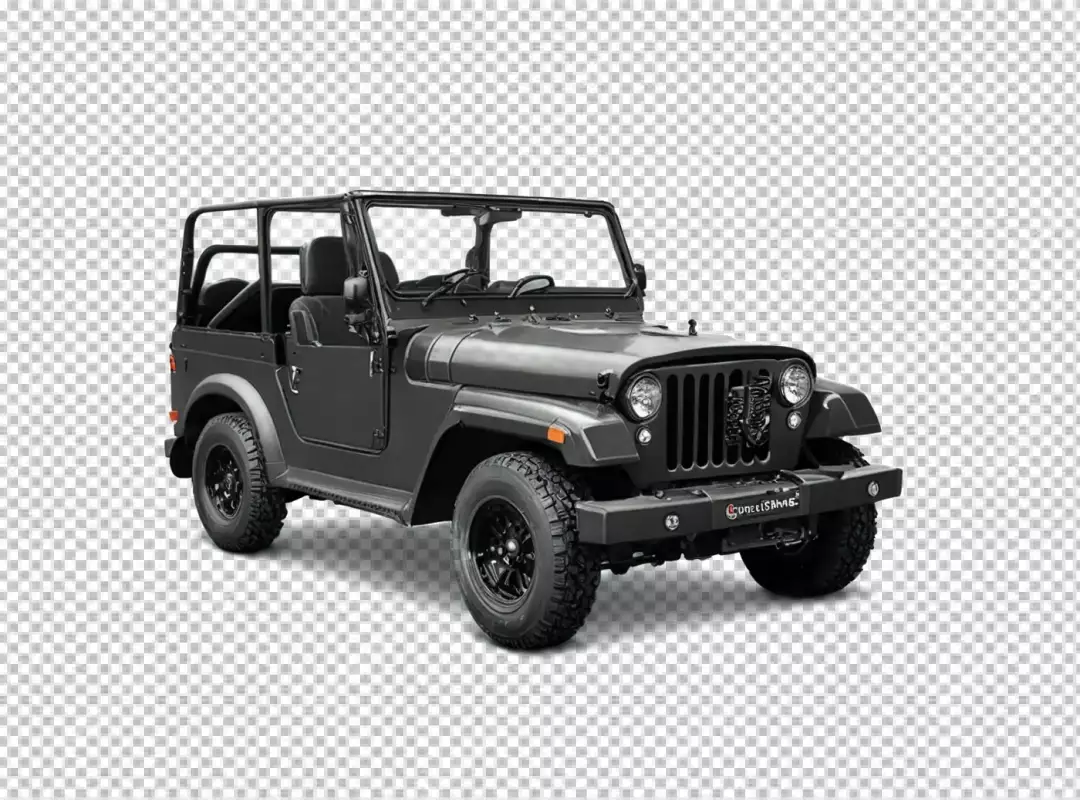 Rugged Black Open Top Jeep Classic Off Road Vehicle Ready for Adventure