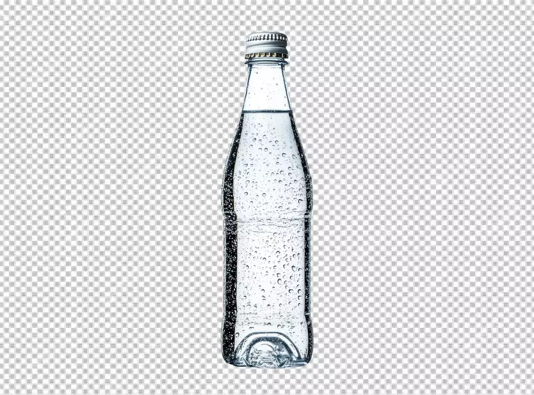 Refreshing Sparkling Water Bottle with Condensation for Design Projects