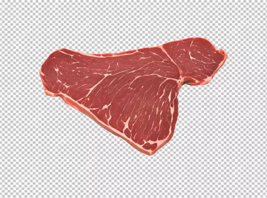 Fresh Uncooked T-Bone Steak Isolated for Professional Culinary Designs
