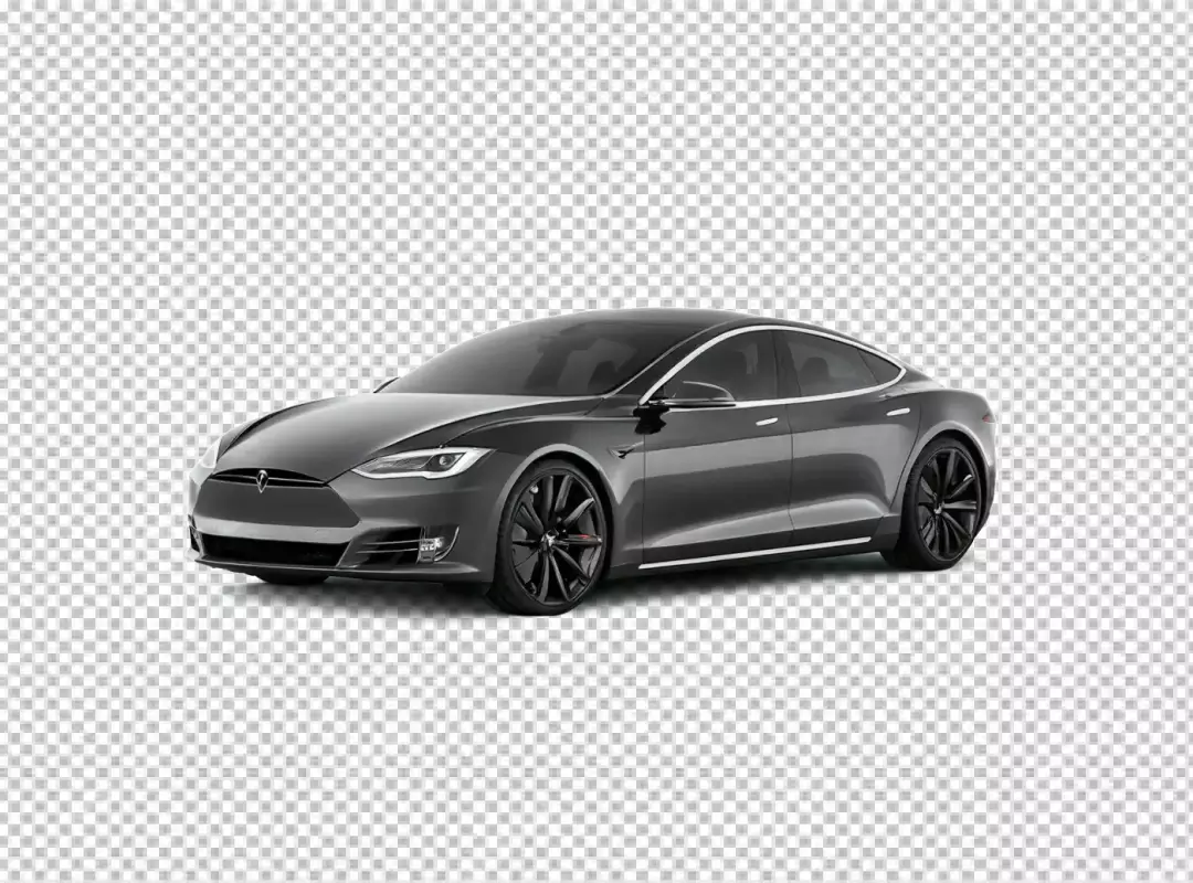 Sleek Dark Gray Tesla Model S Electric Sedan Modern Luxury Vehicle
