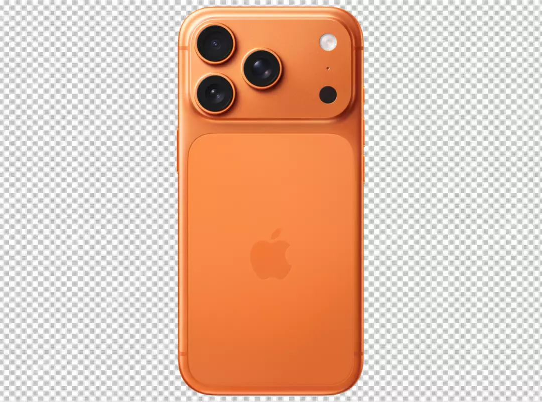 Vibrant Orange iPhone Pro with Advanced Triple Camera Photography