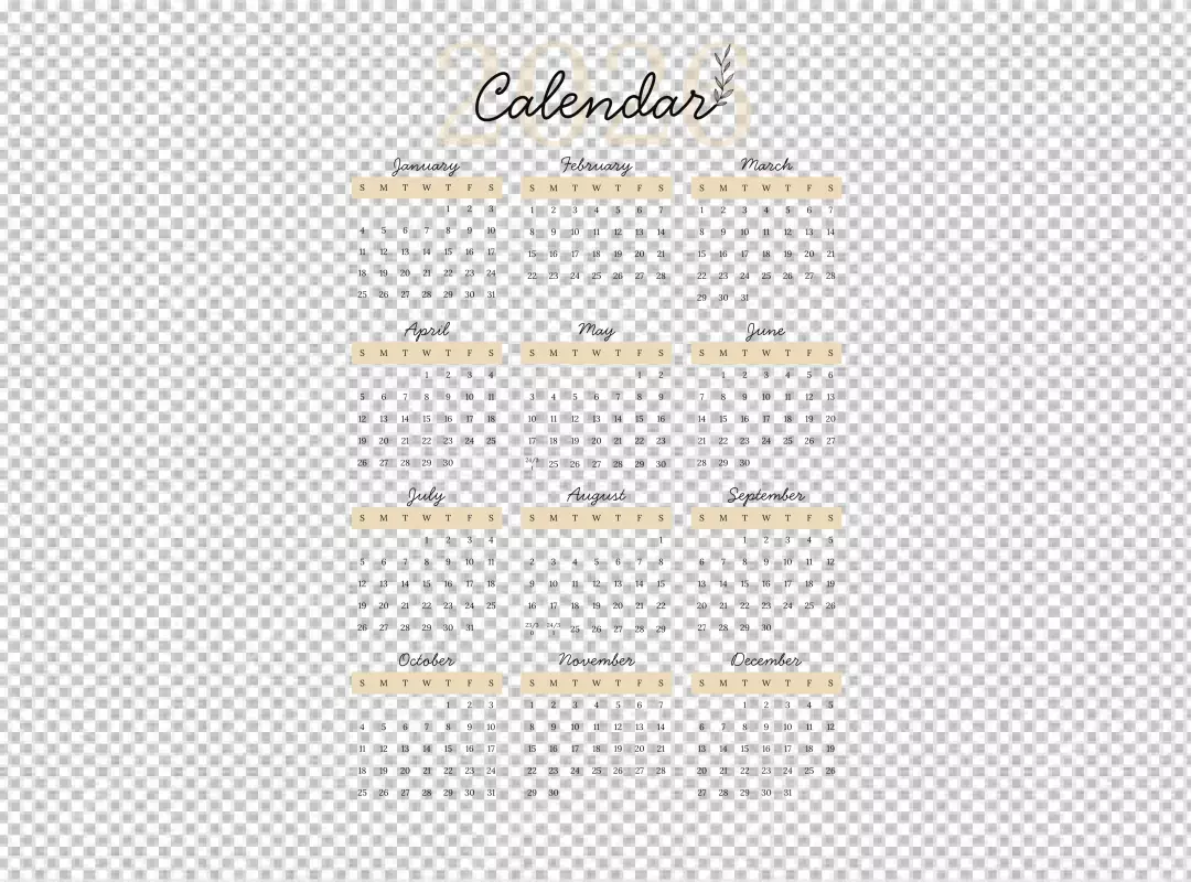 Elegant 2026 Calendar Planner on Dark Background for Modern Scheduling