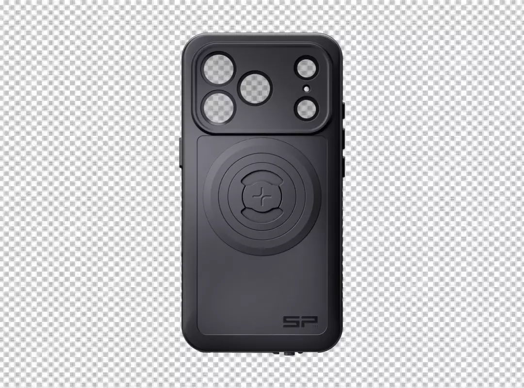 Black Protective Smartphone Case with Integrated Mount System for Mobile Photography