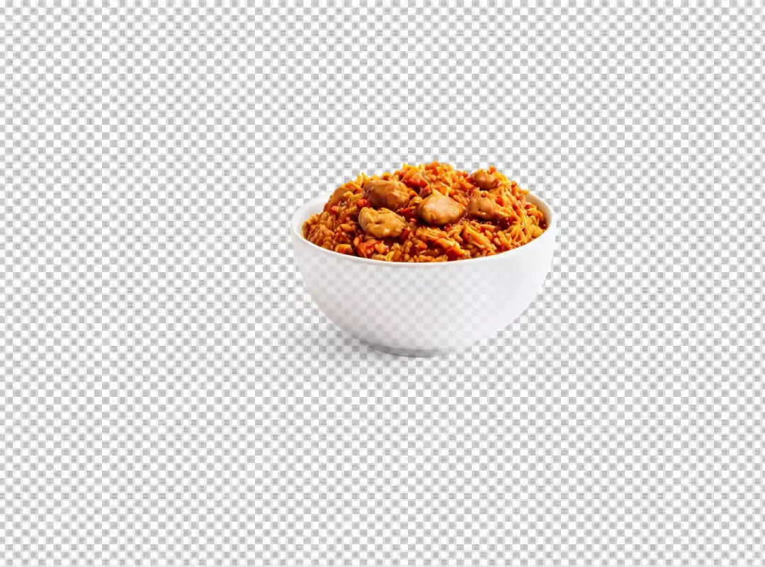 Delicious Chicken and Rice Bowl with Savory Browned Chicken Pieces Ready to Serve