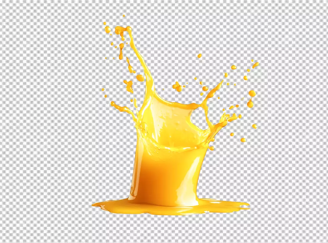 Dynamic Orange Liquid Splash for Creative Designs and Refreshing Concepts
