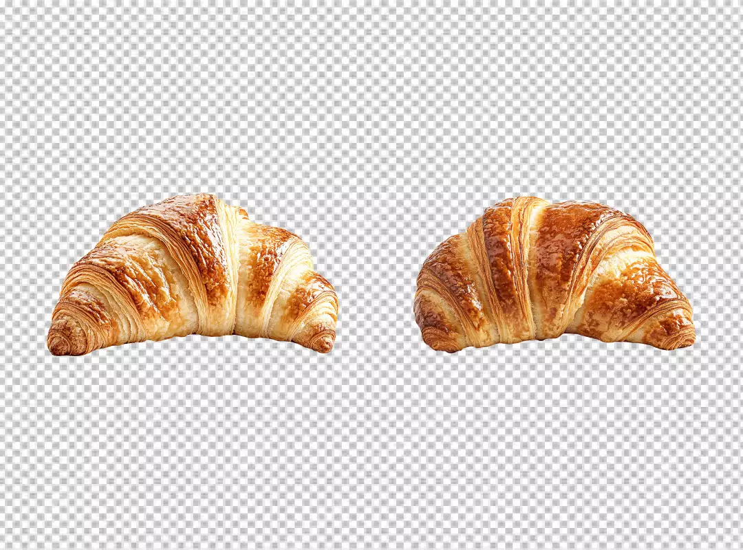 Delicious Golden Baked Croissants Fresh Pastry Bakery Breakfast Food Stock Image