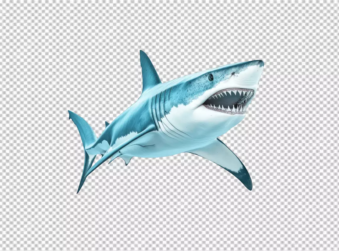 Powerful Great White Shark Cutout for Dynamic Aquatic Designs