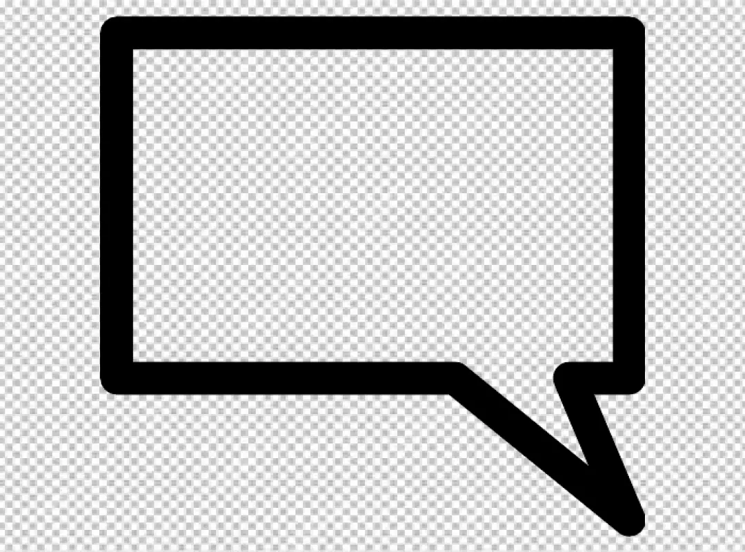 Free Premium PNG Black speech bubble or quote box icon or message box