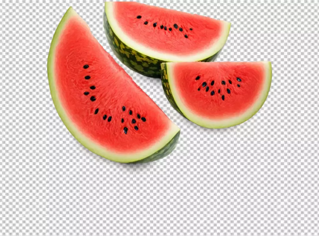 Fresh and Juicy Watermelon Slices Cut and Ready to Eat on a White Background