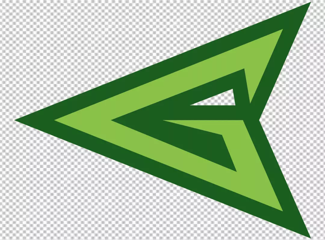 Free Premium PNG Green Arrow Symbol on a Black Background