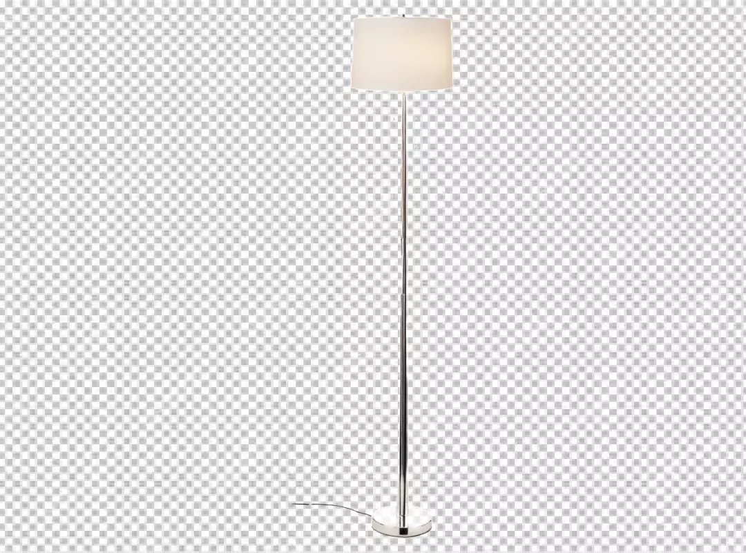 Modern Floor Lamp with White Drum Shade and Sleek Chrome Finish for Home Decor