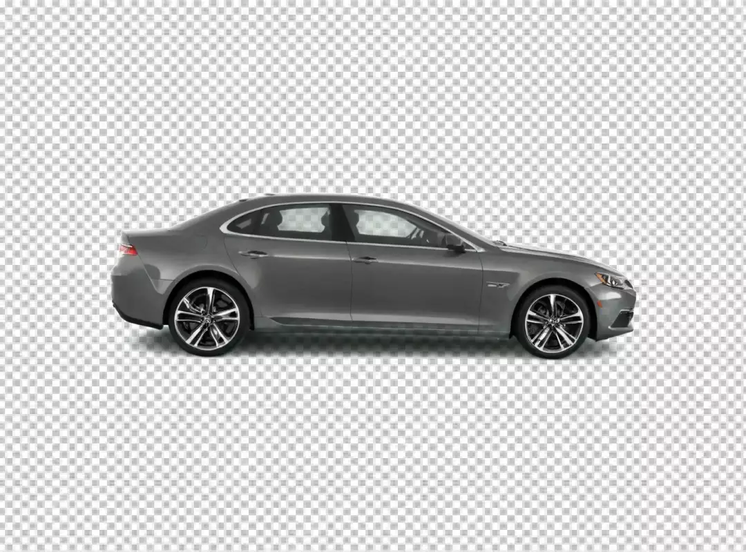 Stylish Gray Sedan Car with Modern Design and Chrome Accents
