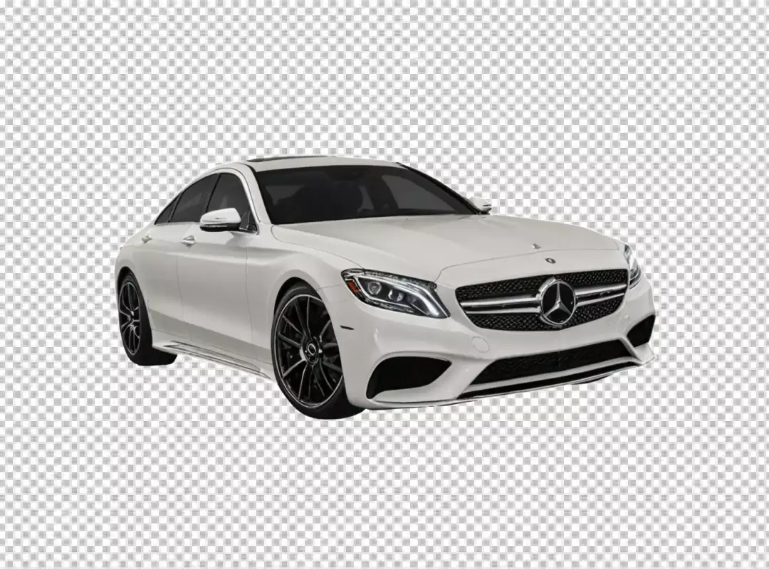 White Mercedes-Benz C-Class Premium Sedan Modern Luxury Car