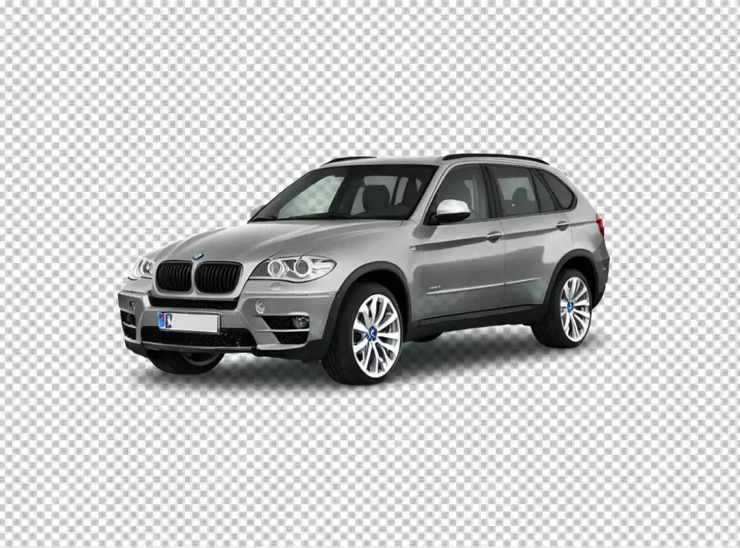 Sleek Silver BMW X5 Luxury SUV Isolated on Pristine White Background