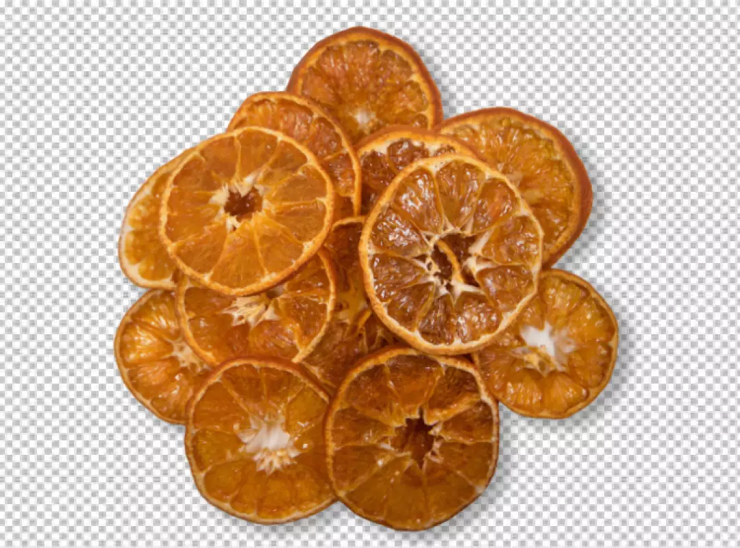 Vibrant Dried Orange Slices Pile on Black Background for Snacking and Garnish