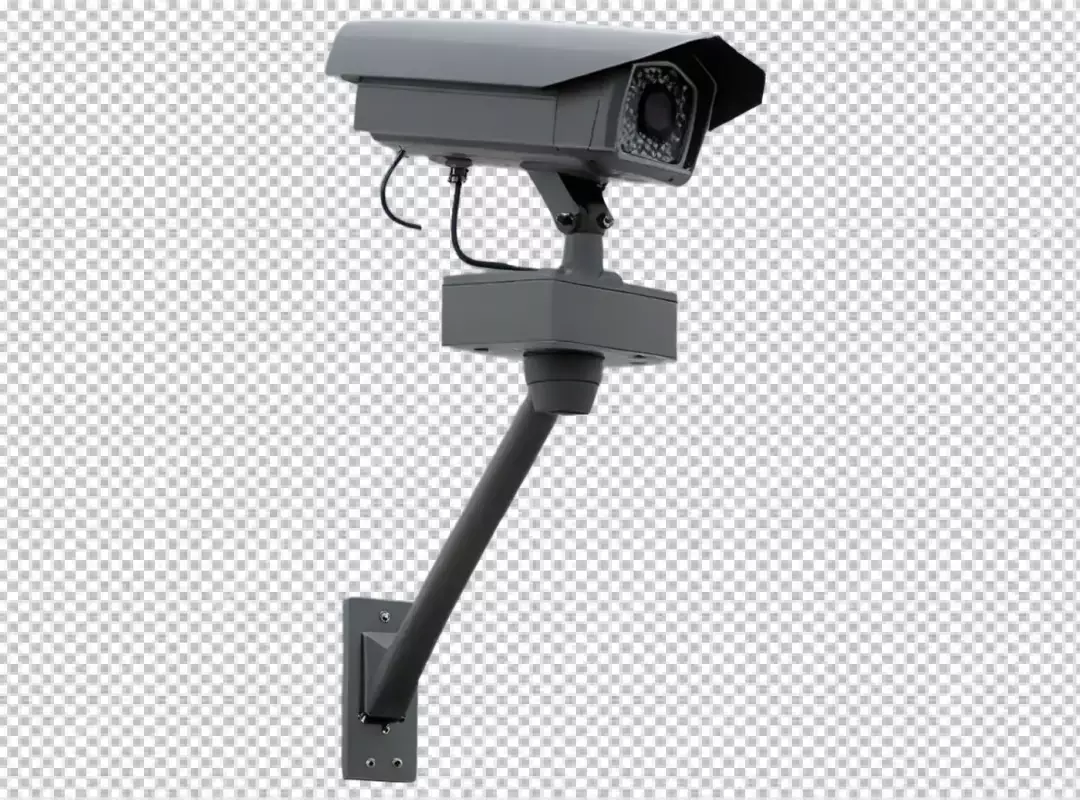 Modern Grey Outdoor Security Camera Isolated for Advanced Surveillance Technology
