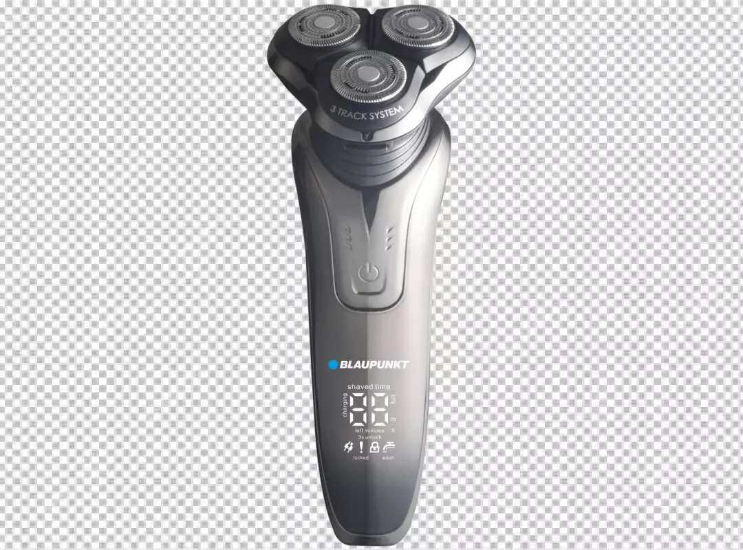 Modern Blaupunkt Electric Rotary Shaver for Men's Daily Grooming with Digital Display