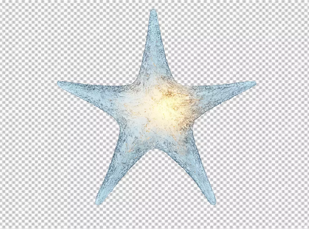 Stunning Icy Starfish with Golden Glow for Unique Marine Designs