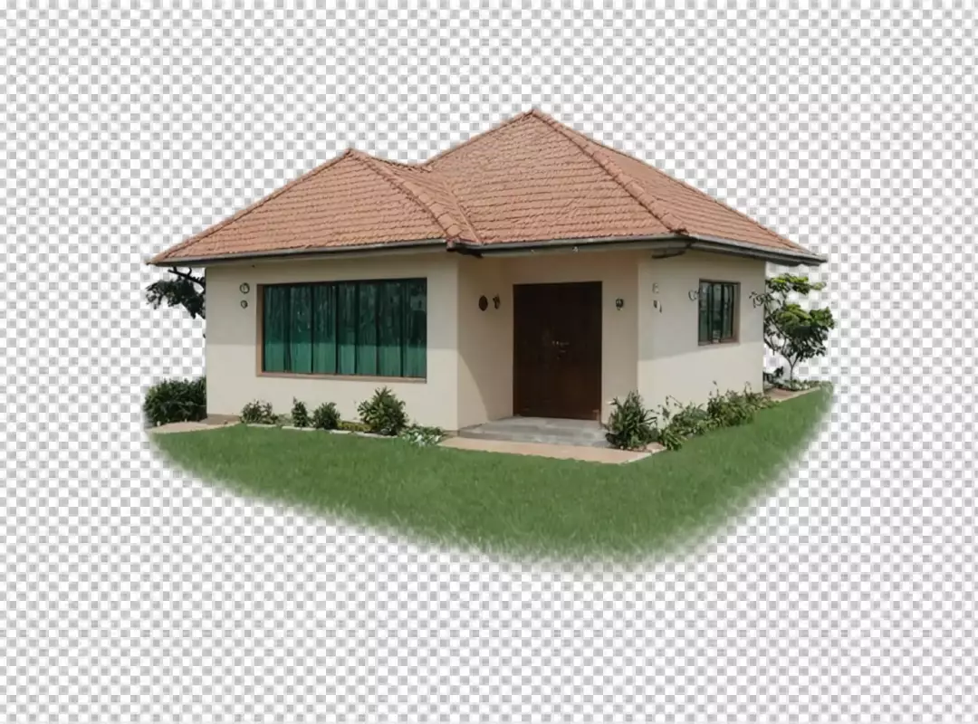 Charming Single-Story Home with Terracotta Roof and Lush Green Lawn