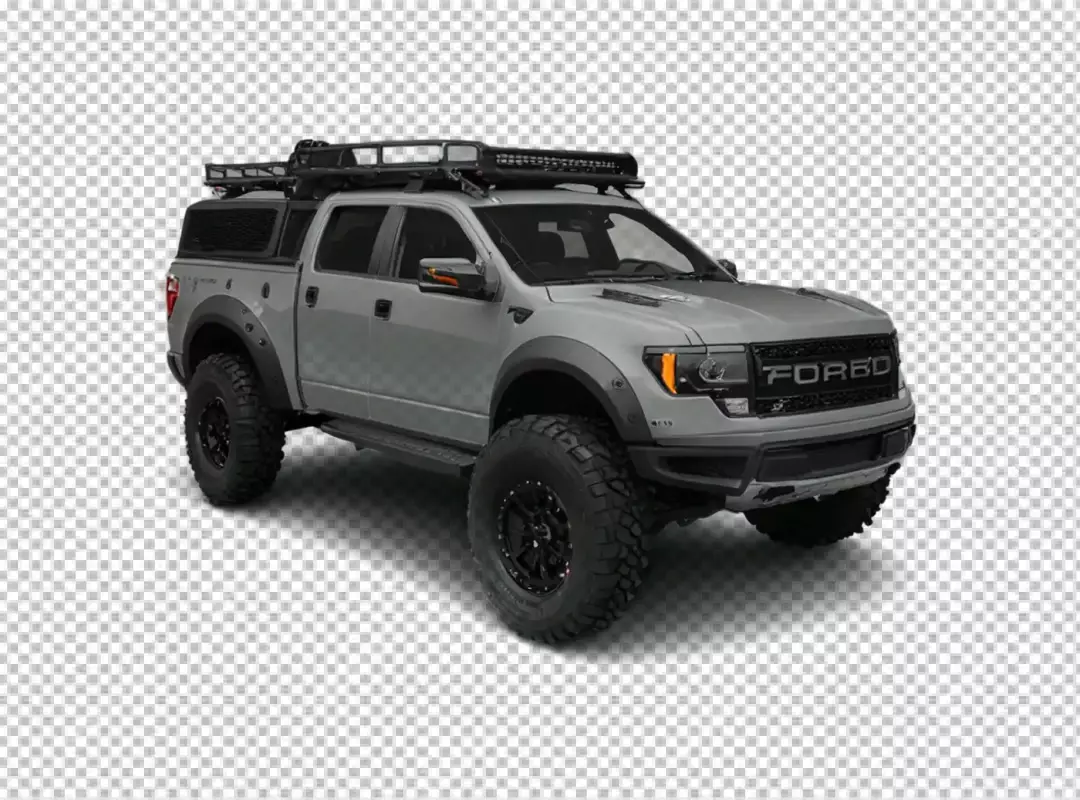 Rugged Grey Ford Raptor Off Road Pickup Truck Ready for Adventure