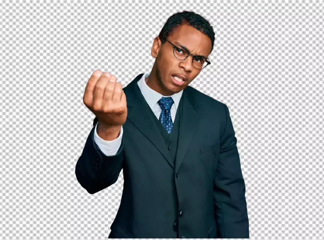 Young Professional Man Making Assertive Gesture with Questioning Expression