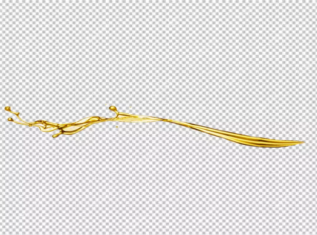 Vibrant Golden Oil Splash with Dynamic Droplets Against a Pure Black Background