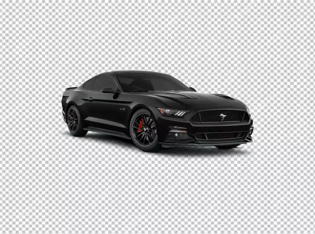 Sleek Black Ford Mustang GT Performance Sports Car