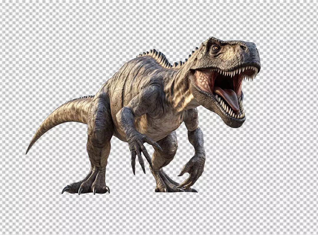 Powerful Roaring Dinosaur T-Rex Prehistoric Predator Digital Art