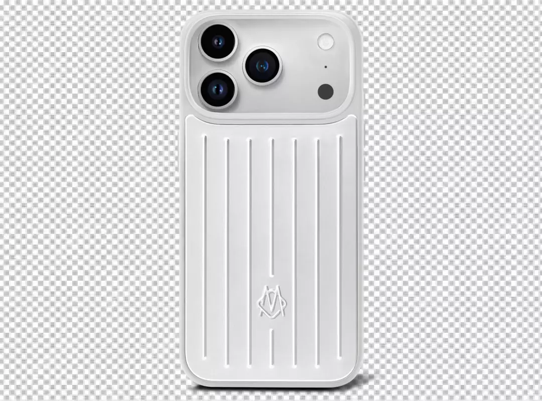 Premium White iPhone 15 Pro Max in a Ribbed Protective Case with Triple Camera