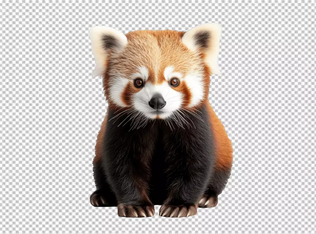 Adorable Red Panda Cutout for Animal-Themed Designs