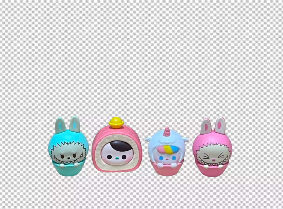 Colorful Stylized Collectible Toy Figures with Unique Monster and Animal Designs