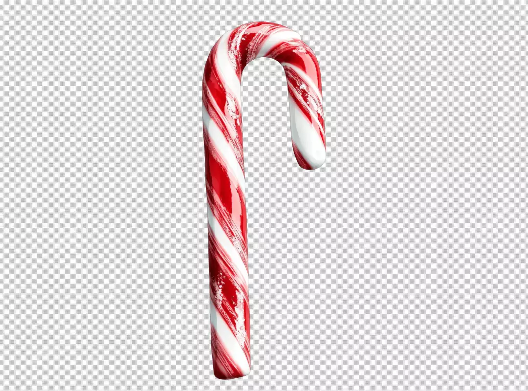 Classic Red and White Striped Candy Cane Christmas Sweet Treat