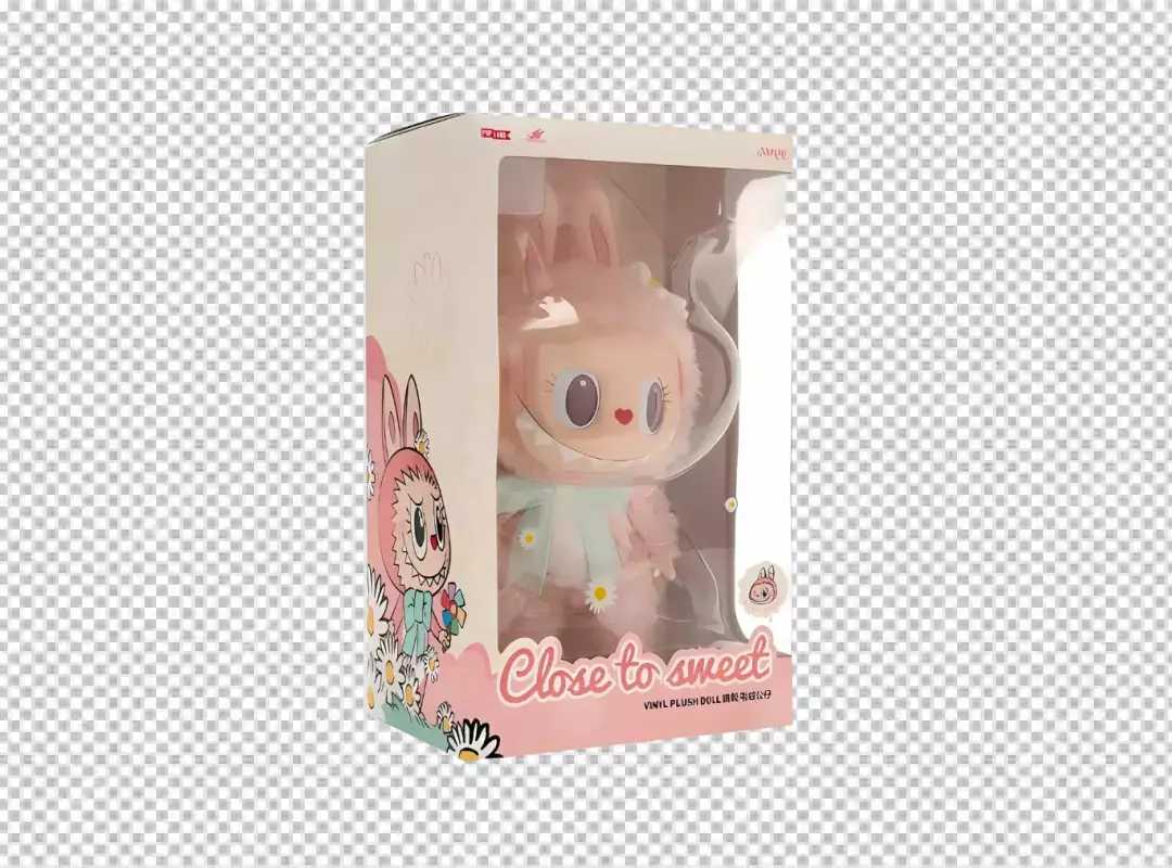 Charming Pink Furry Plush Doll 'Close to Sweet' in Decorative Display Box
