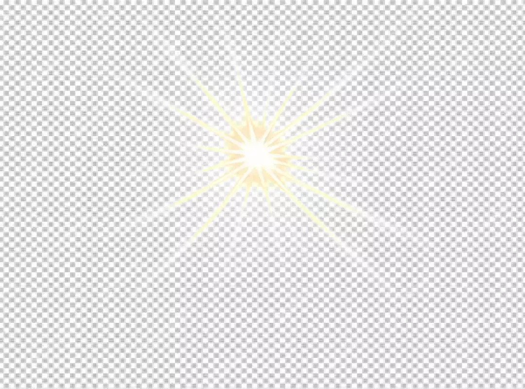 Radiant Bright Light Burst Effect on Transparent Background