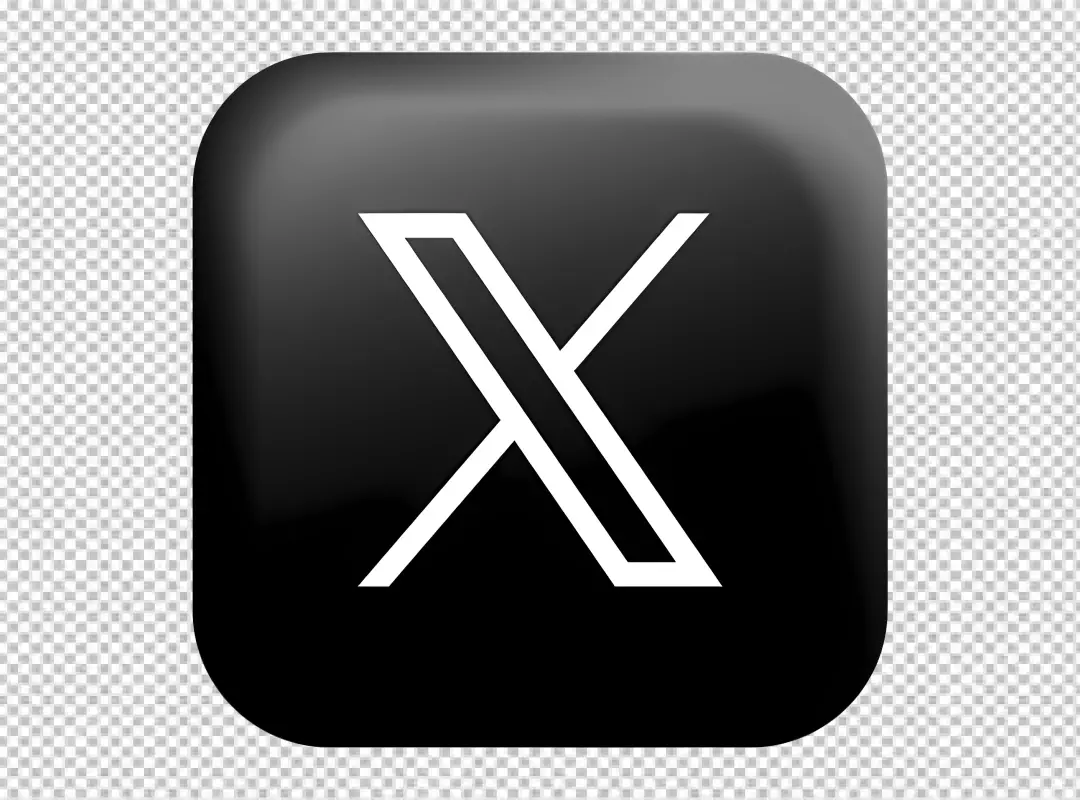 Sleek Black Button Icon with White Diagonal Lines Forming an X Shape for Digital Interface