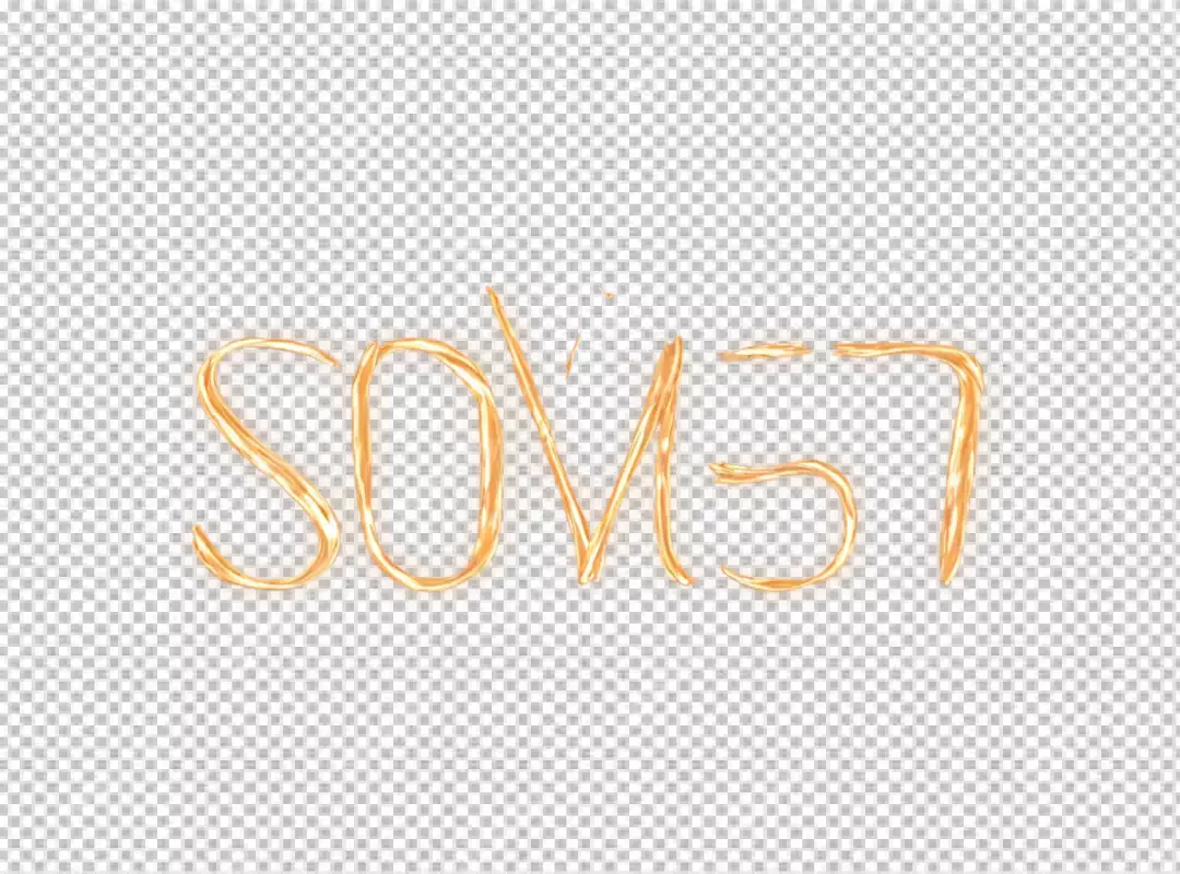 Abstract Luminous Text 'SOMETHING' with Fiery Glow and Energy Effect Digital Art