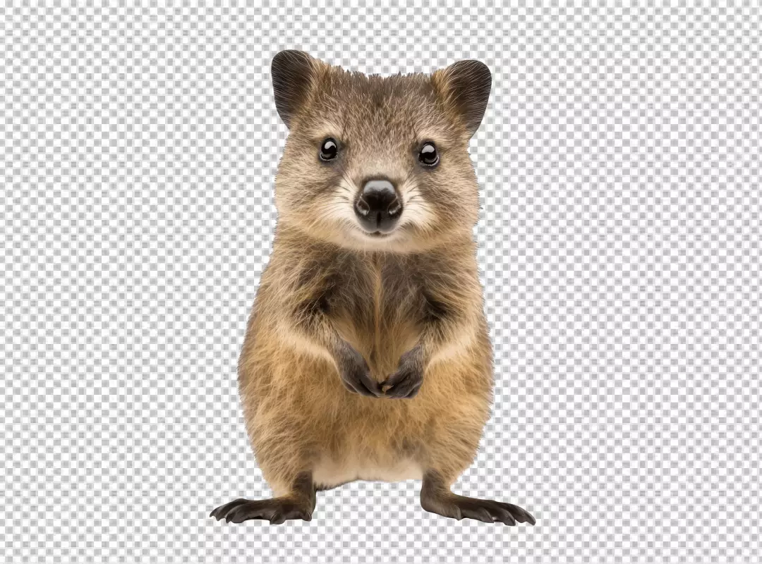 Adorable Smiling Quokka Looking at Camera for Joyful Designs 6050