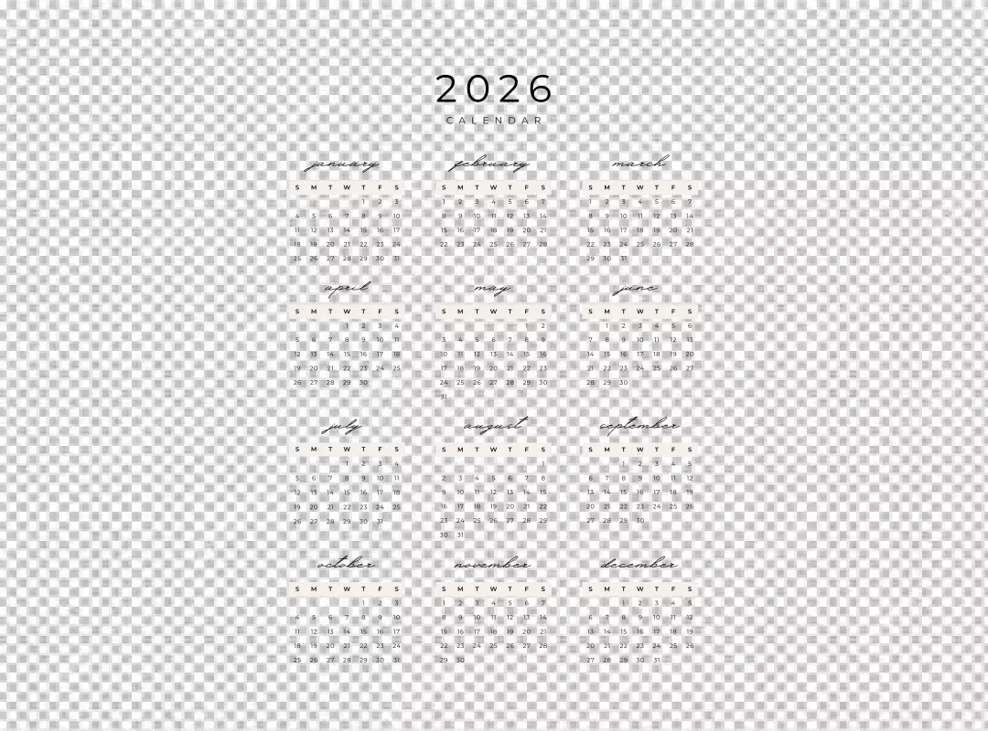 Clean Blank Weekly Calendar Template for Planning and Organization