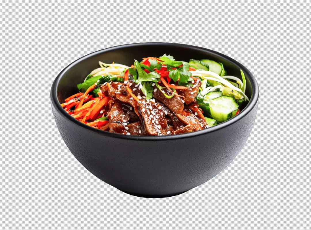 Delicious Asian Beef Bowl with Fresh Vegetables Healthy Lunch Dinner Meal