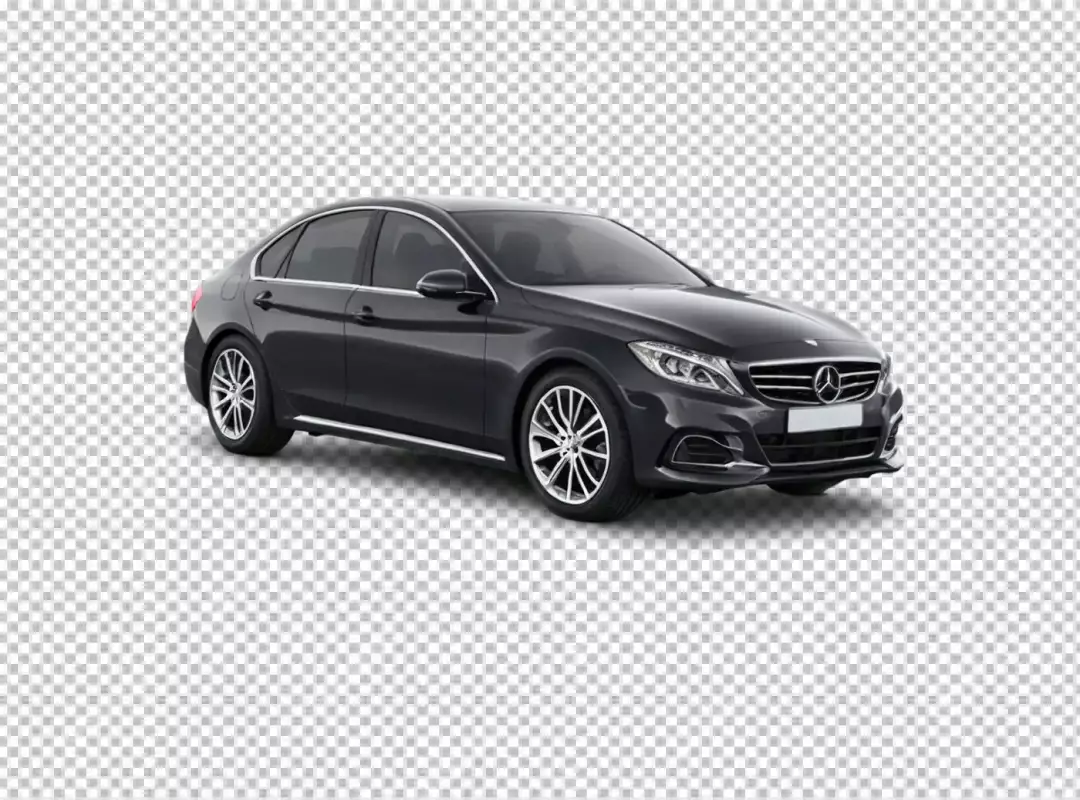 Modern Dark Grey Mercedes Benz Sedan Luxury Vehicle Transportation